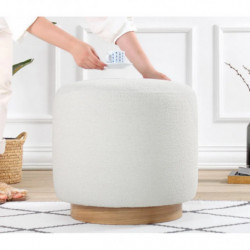 Puff Cheriton Crema Practica Hogar