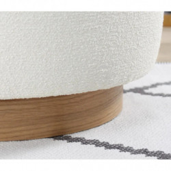 Puff Cheriton Crema Practica Hogar