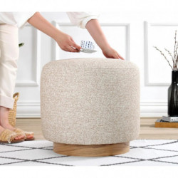 Puff Cheriton Beige Practica Hogar