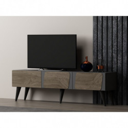 Mueble TV Veas Antracita Nogal Practica Hogar