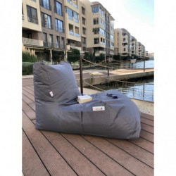 Puff Bean Bag Daybed Gris Practica Hogar