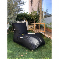 Puff Bean Bag Daybed Negro Practica Hogar