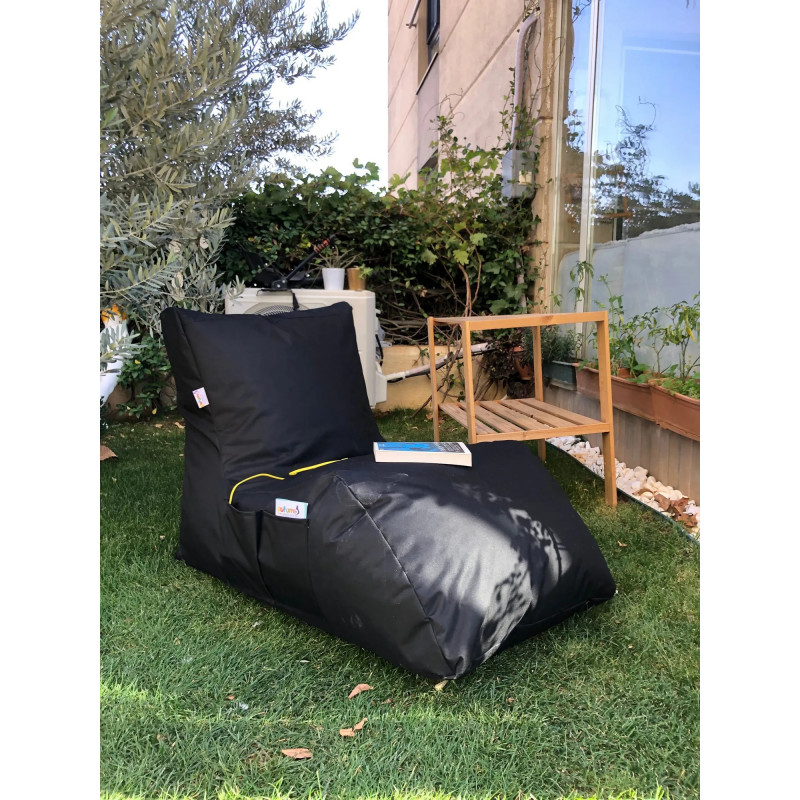 Puff Bean Bag Daybed Negro Practica Hogar Puff Bean Bag Daybed Negro Practica Hogar