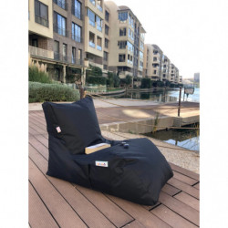Puff Bean Bag Daybed Negro Practica Hogar
