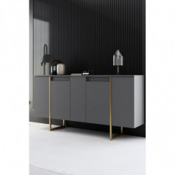 Aparador Luxe Antracita Oro Practica Hogar