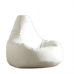 Puff Bean Bag Deri Armut Blanco Practica Hogar