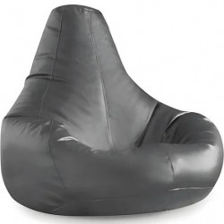 Puff Bean Bag Deri Armut Gris Practica Hogar