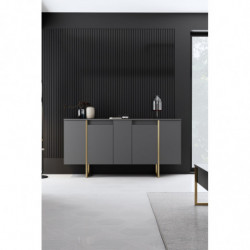 Aparador Luxe Antracita Oro Practica Hogar