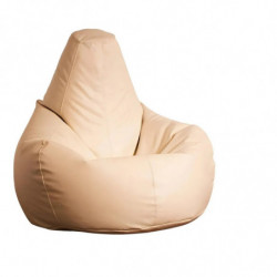 Puff Bean Bag Deri Armut Crema Practica Hogar