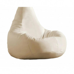 Puff Bean Bag Deri Armut Crema Practica Hogar