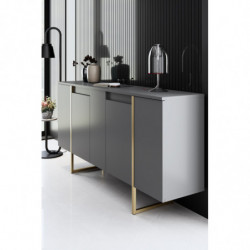 Aparador Luxe Antracita Oro Practica Hogar