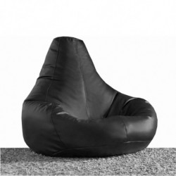 Puff Bean Bag Deri Armut Negro Practica Hogar