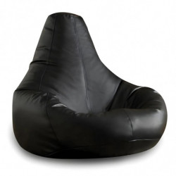 Puff Bean Bag Deri Armut Negro Practica Hogar