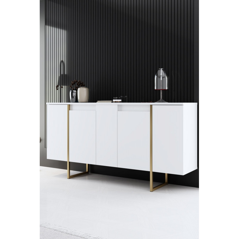 Aparador Luxe Blanco Oro Practica Hogar Aparador Luxe Blanco Oro Practica Hogar