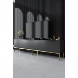 Mueble TV Lord Antracita Oro Practica Hogar