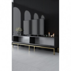 Mueble TV Lord Antracita Oro Practica Hogar