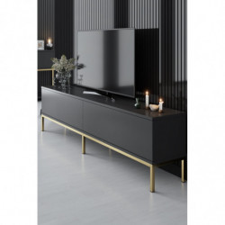 Mueble TV Lord Antracita Oro Practica Hogar