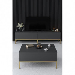 Mueble TV Lord Antracita Oro Practica Hogar