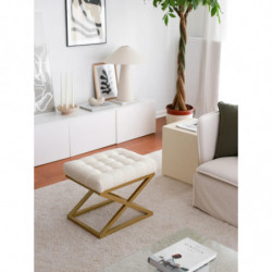 Puff Altin Capraz Crema Practica Hogar