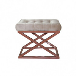 Puff Capraz Cobre Crema Practica Hogar
