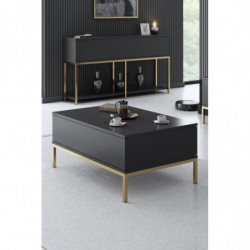 Mesa de centro Lord Antracita Oro Practica Hogar