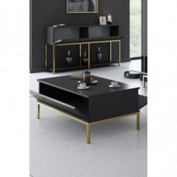 Mesa de centro Lord Antracita Oro Practica Hogar