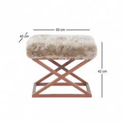 Puff Capraz Plush Cobre Practica Hogar