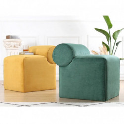 Puff Linburg Verde Practica Hogar
