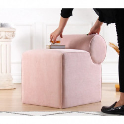Puff Linburg Rosa Practica Hogar