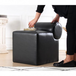 Puff Rohin Deri Negro Practica Hogar