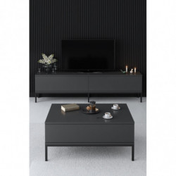 Mueble TV Lord Antracita Negro Practica Hogar