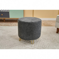 Puff Asmara Gabbana 3V-11 Antracita Dorado Practica Hogar