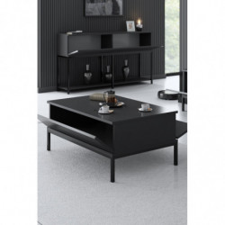 Mesa de centro Lord Antracita Negro Practica Hogar