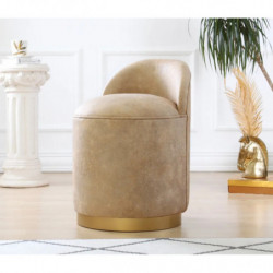Puff Luton Beige Practica Hogar