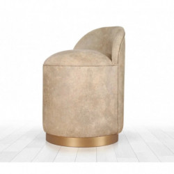 Puff Luton Beige Practica Hogar