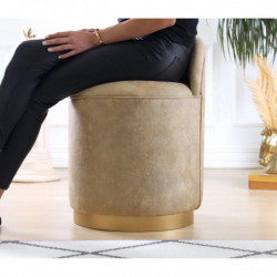 Puff Luton Beige Practica Hogar