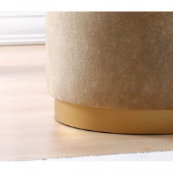 Puff Luton Beige Practica Hogar