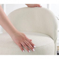 Puff Barren Crema Practica Hogar