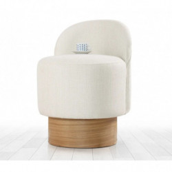 Puff Barren Crema Practica Hogar