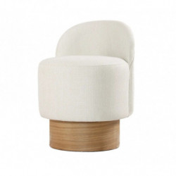 Puff Barren Crema Practica Hogar