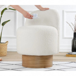Puff Monre Teddy Blanco Practica Hogar