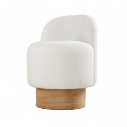 Puff Monre Teddy Blanco Practica Hogar