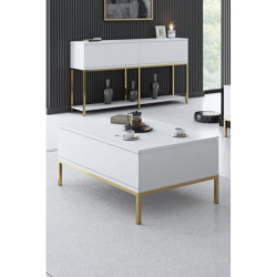 Mesa de centro Lord Blanco Oro Practica Hogar