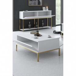 Mesa de centro Lord Blanco Oro Practica Hogar