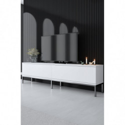 Mueble TV Lord Blanco Plata Practica Hogar