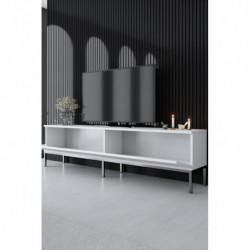 Mueble TV Lord Blanco Plata Practica Hogar