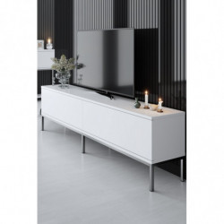 Mueble TV Lord Blanco Plata Practica Hogar