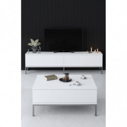 Mueble TV Lord Blanco Plata Practica Hogar