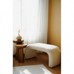 Puff Nu Bench Blanco Practica Hogar