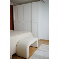 Puff Nu Bench Blanco Practica Hogar